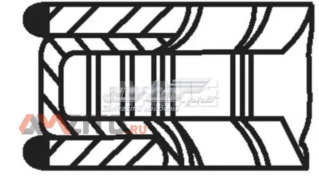 012 13 N0 Mahle Original juego de aros de pistón para 1 cilindro, std