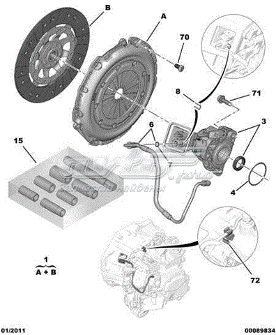  Tubo flexible de embrague para Peugeot Partner 3 