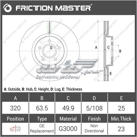 R1125 Friction Master freno de disco delantero