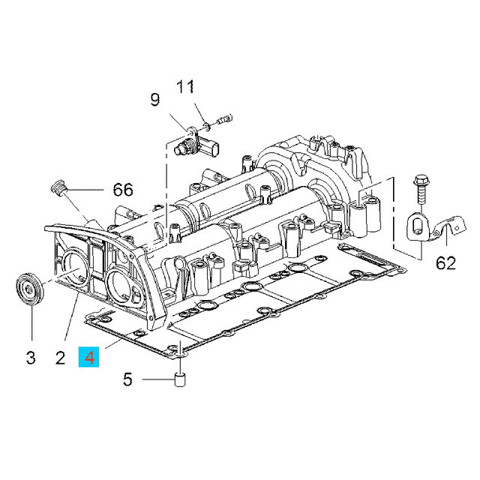 55562830 Opel junta de la tapa de válvulas del motor