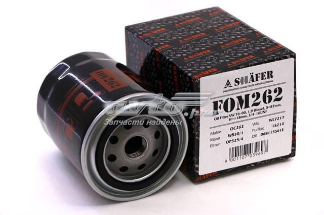 FOM262 Shafer filtro de aceite