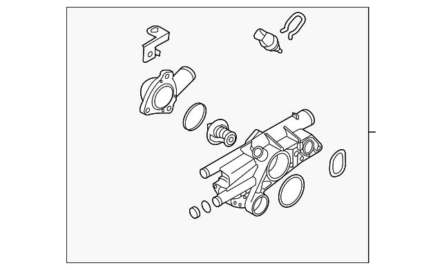  Caja del termostato para Hyundai Santa Fe 2 