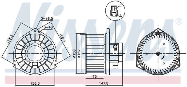 87531 Nissens motor eléctrico, ventilador habitáculo