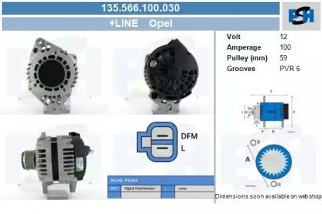 135566100030 PSH alternador