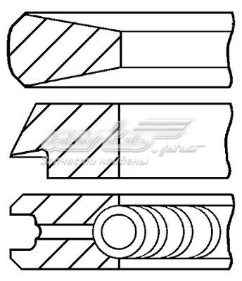 08-114400-45 Goetze juego de aros de pistón para 1 cilindro, std