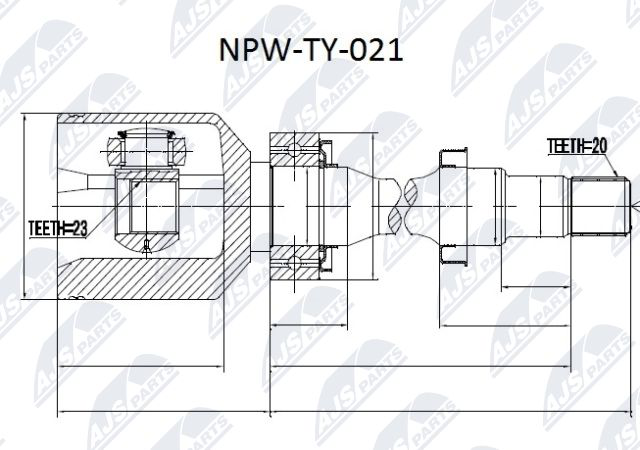 ZTP-NS-057B NTY silentblock de suspensión delantero inferior