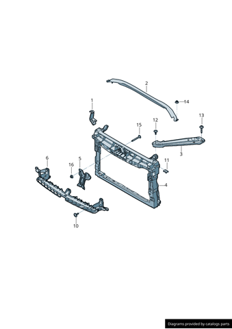  Soporte de radiador completo para Volkswagen Jetta 7 