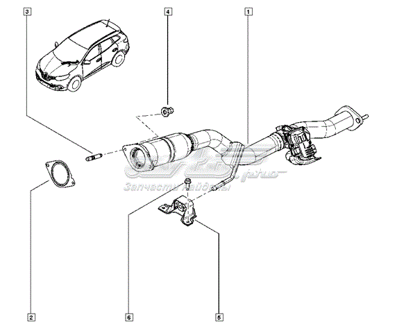  Silenciador delantero para Nissan Qashqai 2 