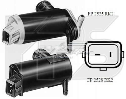 FP 2528 RK2 FPS bomba de limpiaparabrisas delantera/trasera