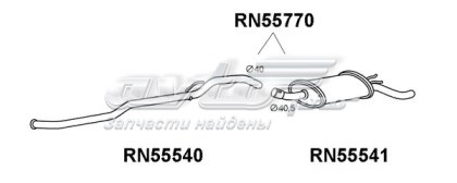  Silenciador posterior para Renault Twingo 1 