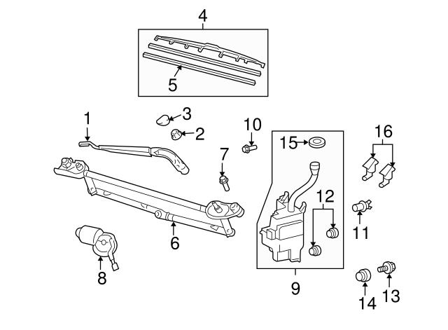  Tapa de depósito del agua de lavado para Toyota Land Cruiser 