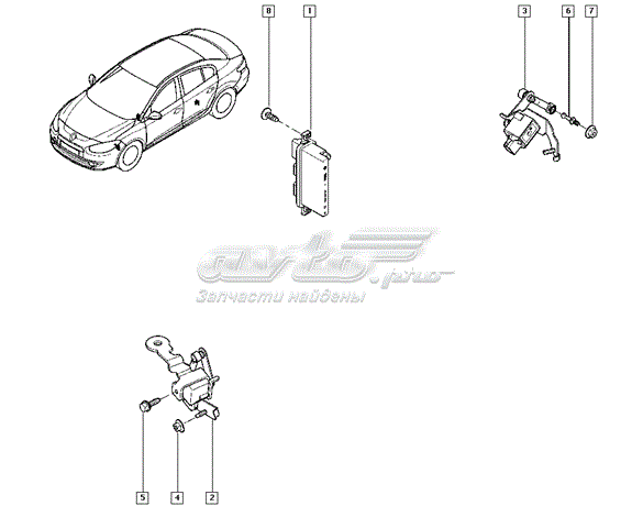  Sensor, nivel de suspensión neumática, delantero para Renault Fluence L3