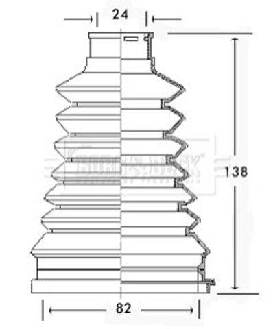 BCB2226 Borg&beck fuelle, árbol de transmisión delantero exterior