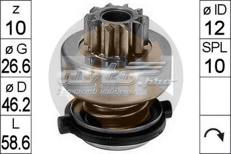 ZN0520 ZEN bendix, motor de arranque